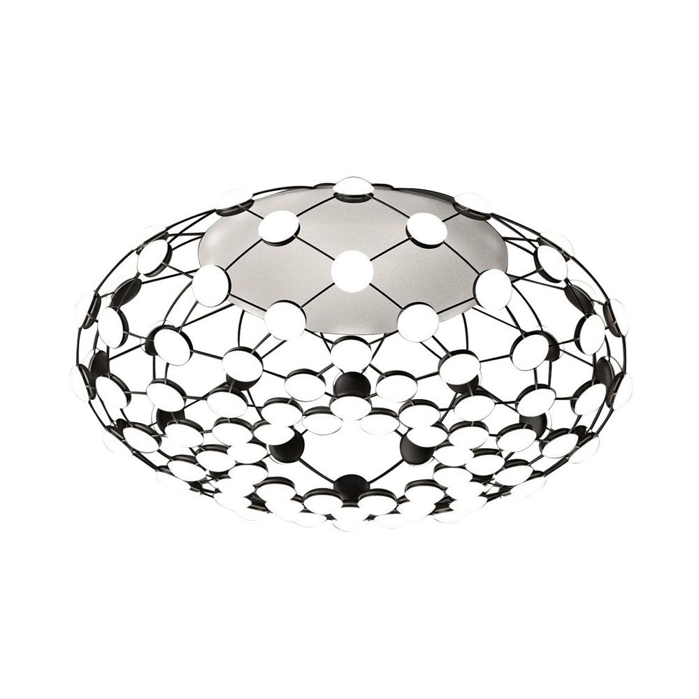 Luceplan LED Deckenlampe Mesh Ø 72cm in modernem Design aus Stahl und Polycarbonat, ideal für stilvolle Räume.