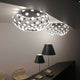 Luceplan LED Deckenlampe Mesh Ø 72cm modernes Design mit schwarzem Stahl und Polycarbonat.