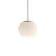 Luceplan LED-taklampe Lita Ø 14 cm glass med munnblåst opalglass og elegant struktur.