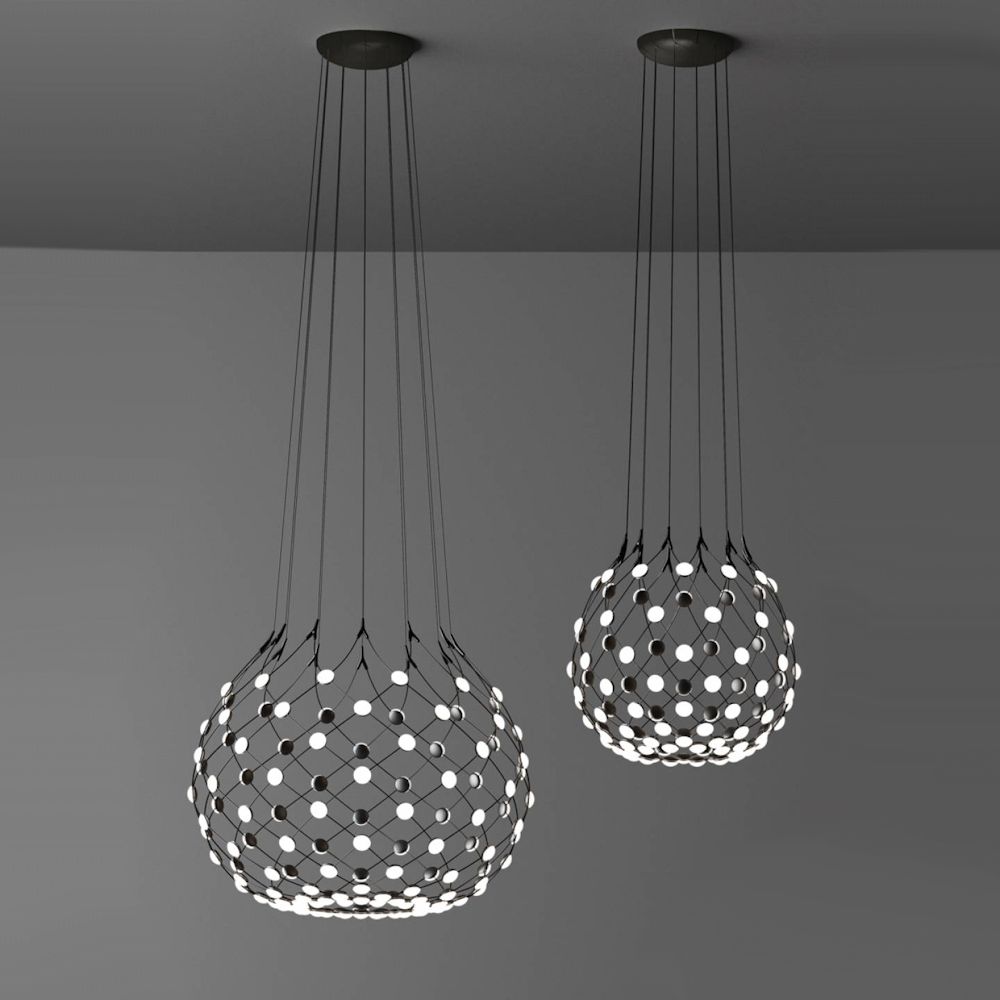 Luceplan LED Lampe à suspendre Mesh Ø 55cm, max. 100cm