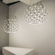 Luceplan LED Hängelampe Mesh Ø 80cm, max. 300cm, moderne Innenbeleuchtung mit flexiblem Drahtgitterdesign.