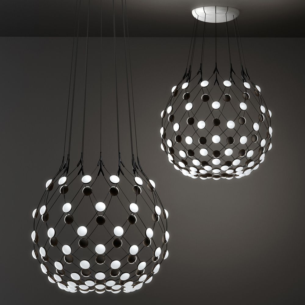 Lecplan LED hængende lampe mesh Ø 80 cm, max. 300 cm