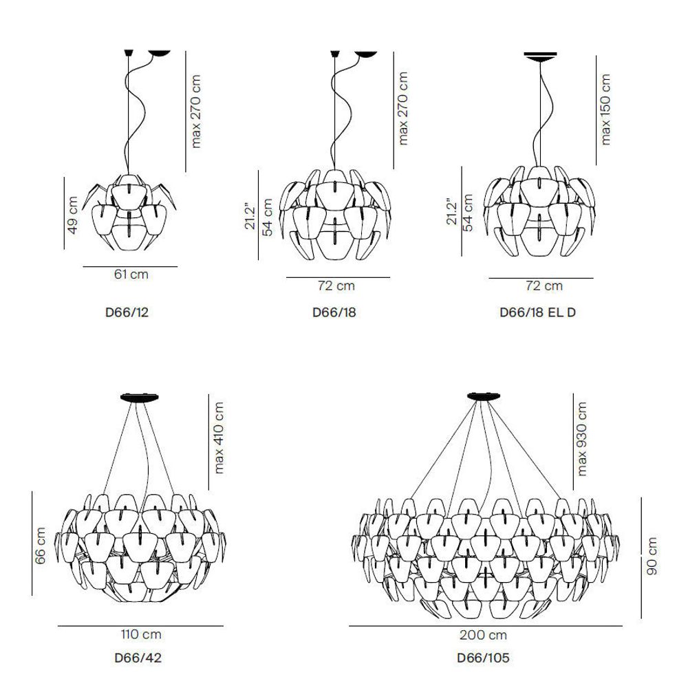 Luceplan LED Suspension Hope Ø 72cm avec Philips Hue CCT