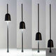 Luceplan Ascent schwarze LED Schreibtischlampe, stilvolles Design mit präzisem Dimmer für variabler Lichtintensität.