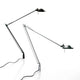 Luceplan LED Schreibtischleuchte Berenice mit Befestigung in Schwarz und Chrom, moderne Designleuchte.