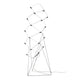 Luceplan LED Stehlampe Nothing ausziehbar schwarz, modernes Design mit modularen und flexiblen Formen.