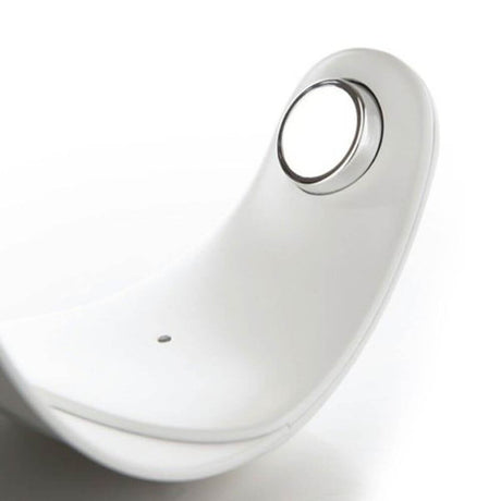 Detaljvisning av Luceplan LED-bordlampe Curl dimbar med karakteristisk design og dimmer.