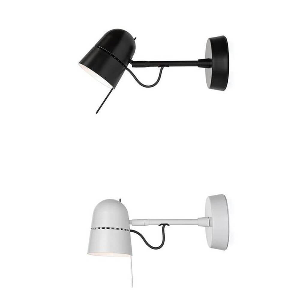 Luceplan LED Wandspot Counterbalance in Schwarz und Weiß, moderne Wand- und Deckenleuchte für angenehmes Licht.