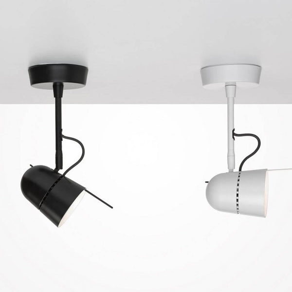 Luceplan LED Modvægt vægspot i sort og hvid, moderne væg- og loftslampe fra Luceplan.