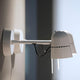 Luceplan LED Wandspot Counterbalance, moderne Wand- und Deckenleuchte mit Aluminiumkopf und Stahlstab.