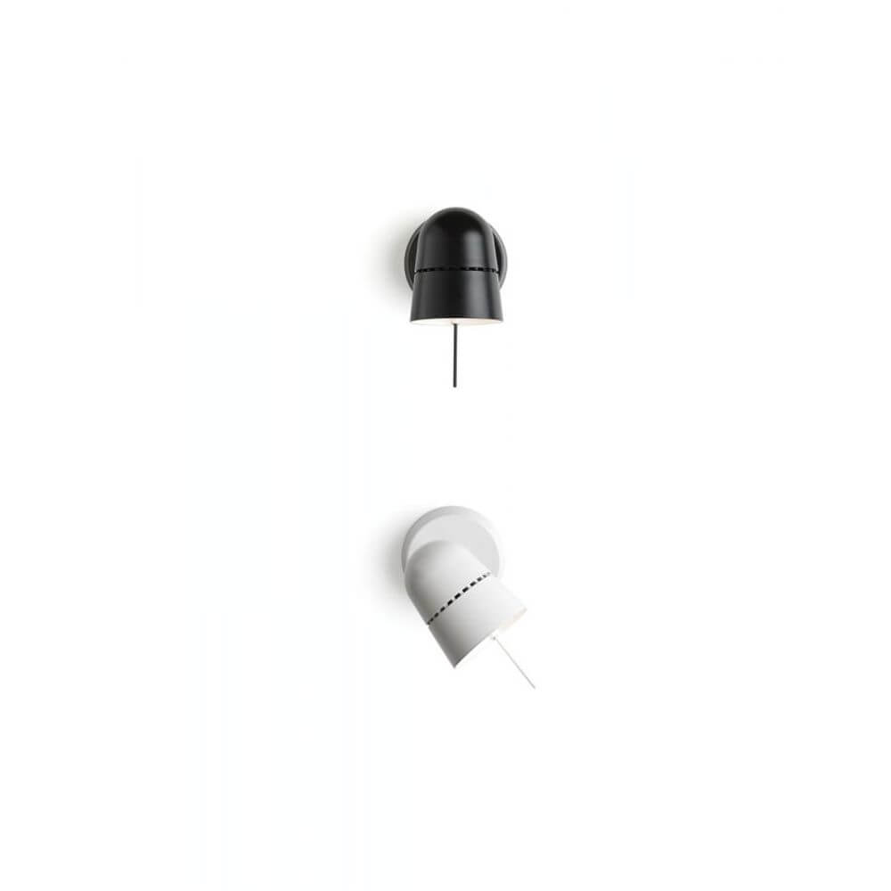 Luceplan LED Wandspot Counterbalance in Schwarz und Weiß, elegante Wand- und Deckenleuchte mit warmweißem Licht.
