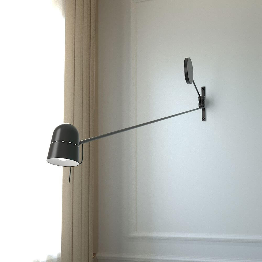 Luceplan LED wall spotlight Counterbalance with counterweight 190cm