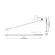 Luceplan LED wall spotlight Counterbalance with counterweight 190cm