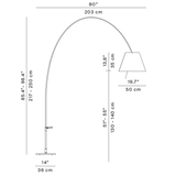 Luclan Lady Costanza Arch Lamp med dimmer