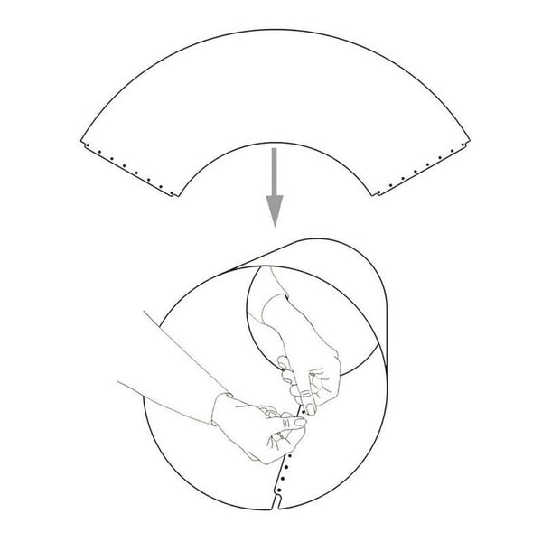 Luceplan Lady Costanza Lampenschirm Ø 50cm, weißer Ersatzschirm für Lady Costanza mit Montagehinweis