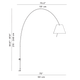 Luceplan Lady Costanza Wandleuchte 215-248cm Alu mit Teleskopschaft und drehbarem Schirm.