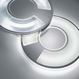 Luceplan Lightdisc LED Leuchte, zwei leuchtende Scheiben in modernem Design mit sanfter Beleuchtung, Ø 40cm.