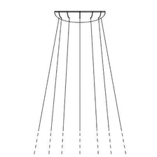 Luceplan Mesh-ophæng (uden krop) til Ø 80cm, grafisk gengivelse af ophænget.