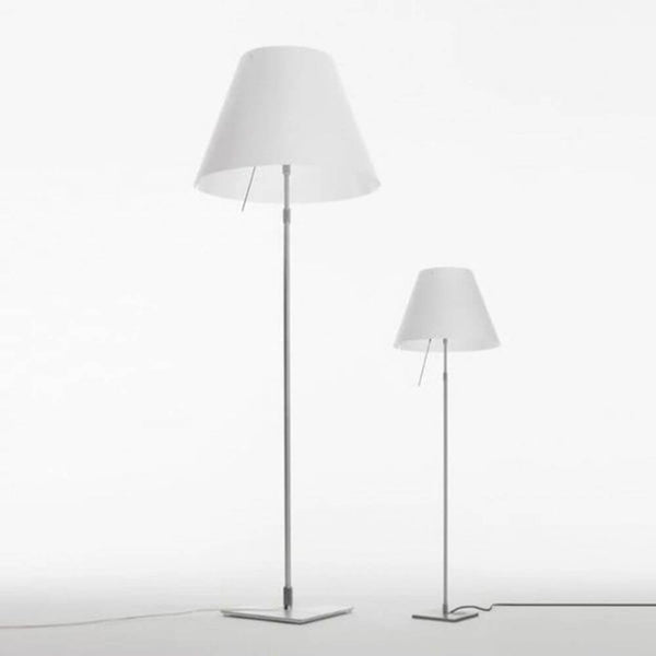 Luceplan Grande Costanza floor lamp with switch in two sizes, elegant design lamp for modern spaces.