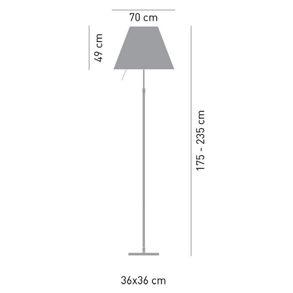 Luceplan lampadaire Grande Costanza avec interrupteur