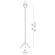 Luceplan Stehleuchte Lola 200cm mit graziler Form und verstellbarer Höhe, Designer Paolo Rizzatto und Alberto Meda.
