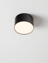 Luldo LED Deckenleuchte Ø 11cm in Schwarz mit warmem Licht 3000K für moderne Innenräume.