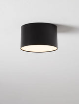Luldo LED Deckenleuchte Ø 11cm in Schwarz mit warmem Licht bei 3000K für modernen Wohnstil.
