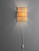 Lum Wandleuchte Natur an der Wand mit warmem Licht und modernem Design.