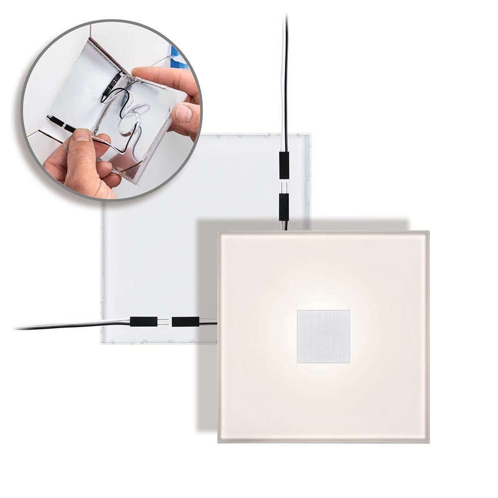 Lumiili kaapeli neliön lämmin valkoinen 0,7m musta