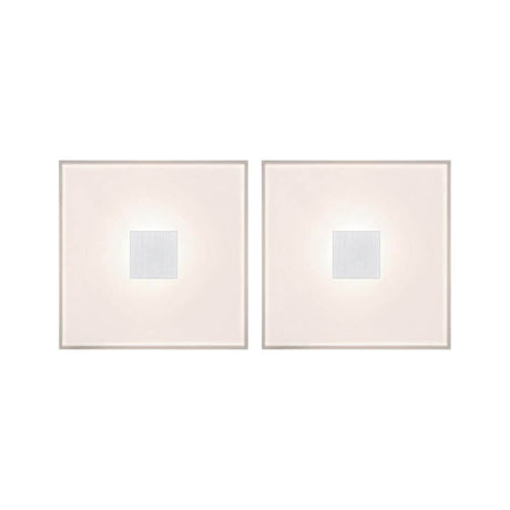 LumiTiles LED Fliesen Square 2-piece set metal plastic, white - two LED tiles in a square design.