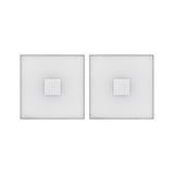 Lumitile LED -laatat neliö 2 asetettu metallimuovi, valkoinen