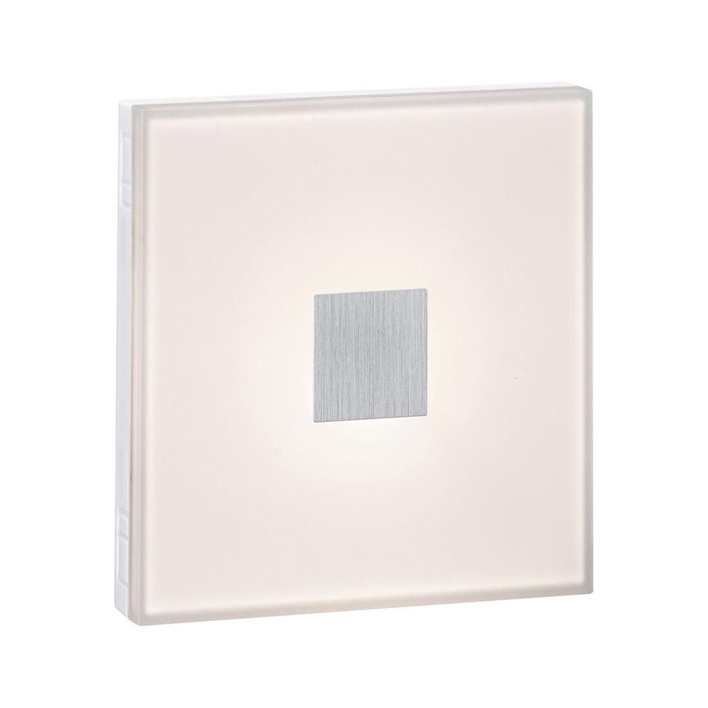 Lumitile LED -laatat neliö 2 asetettu metallimuovi, valkoinen