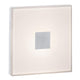 LumiTiles LED Fliesen Square in Weiß mit Metall-Element, 100x10mm, RGBW-Multicolor Farbwechselfunktion.