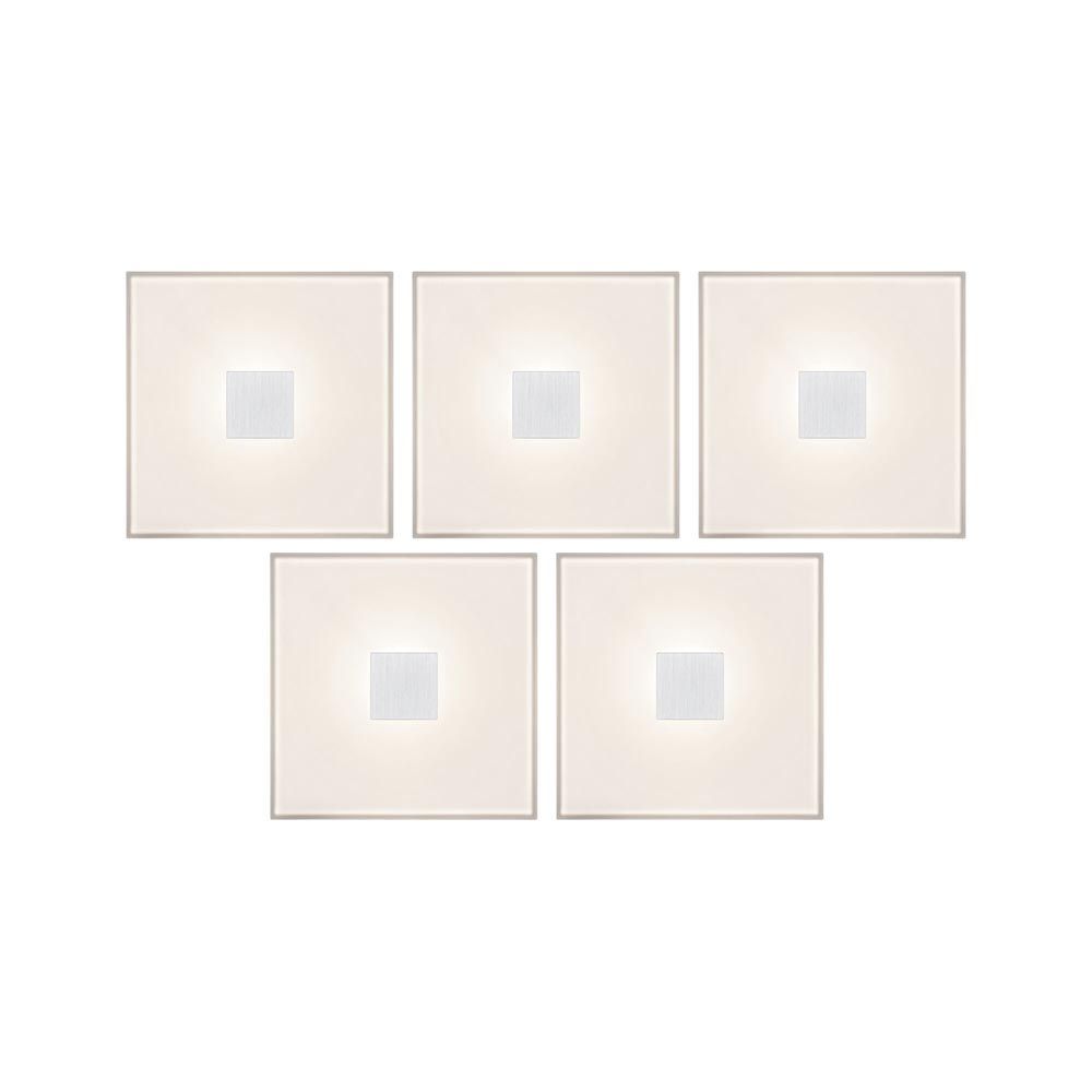 Tuiles LED lumitiles carrés 5 plastiques métalliques en métal, blanc