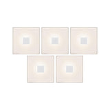 Tuiles LED lumitiles carrés 5 plastiques métalliques en métal, blanc