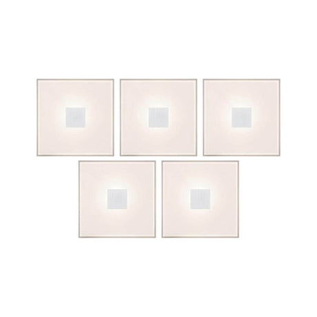 LumiTiles LED Fliesen Square 5er-Set Metall Kunststoff, Weiß in einem modernen Design.