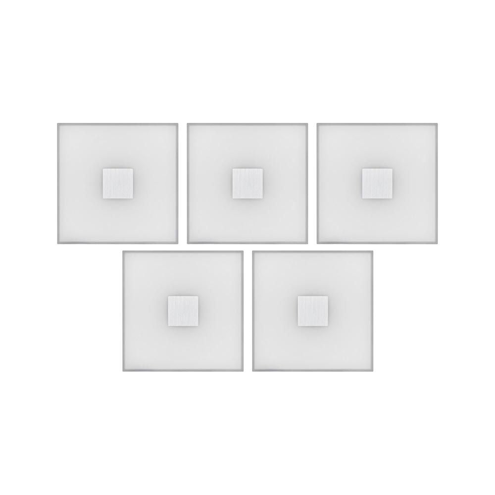 Tuiles LED lumitiles carrés 5 plastiques métalliques en métal, blanc