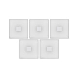 Tuiles LED lumitiles carrés 5 plastiques métalliques en métal, blanc