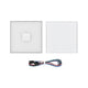 LumiTiles LED Fliesen Square Einzelfliese Metall Kunststoff in Weiß mit Plug & Play Stecker-System und Kabel.