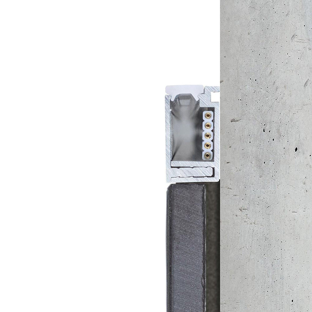 LumiTiles LED Strip 2m Aufbauprofil Top Alu-Eloxiert, Satin