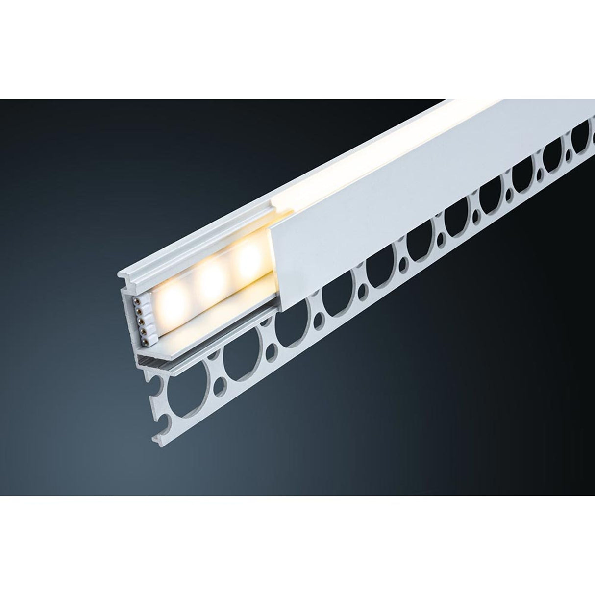 LumiTiles LED Strip Einbauprofil Top 2m Alu-Eloxiert Satin