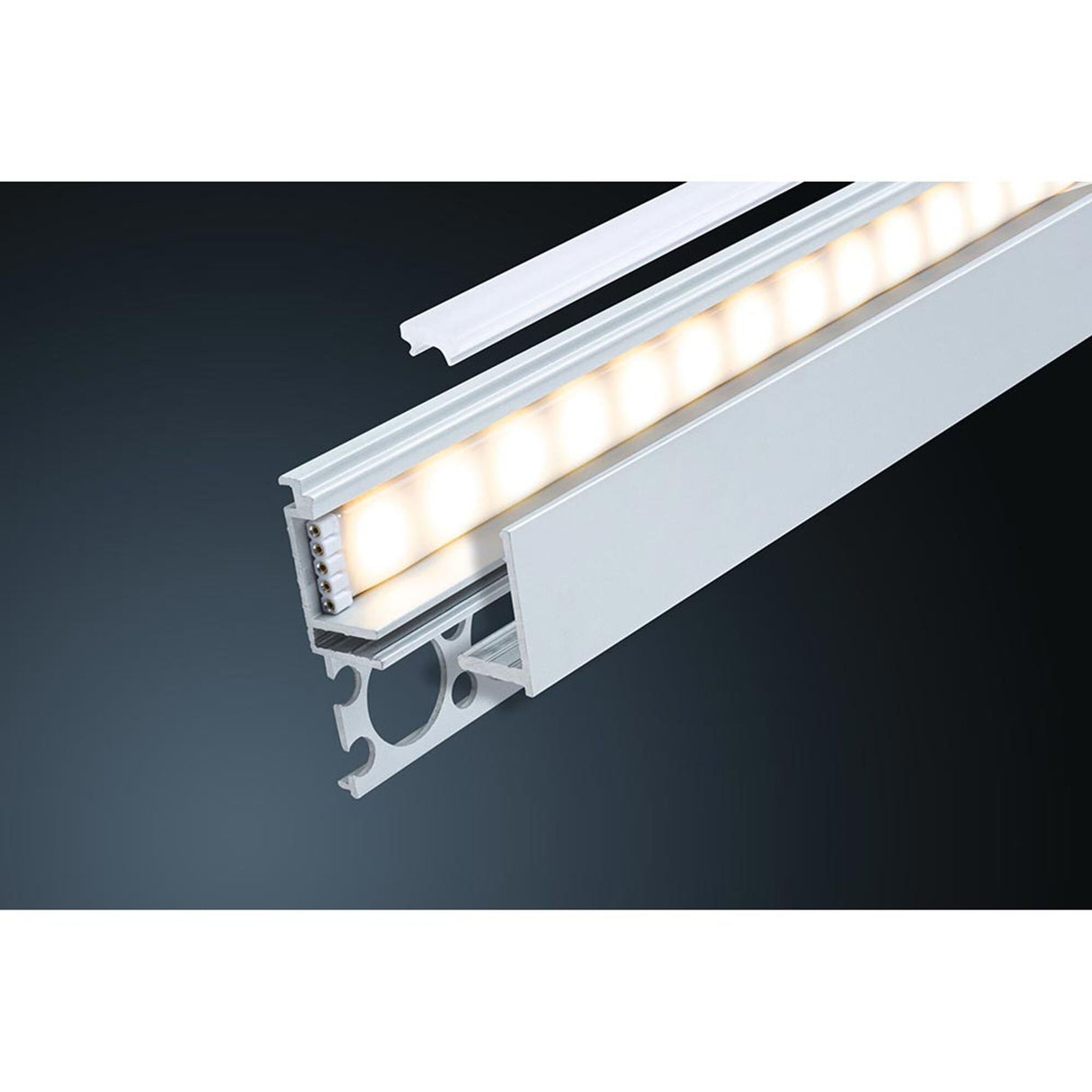 LumiTiles LED Strip Einbauprofil Top 2m Alu-Eloxiert Satin