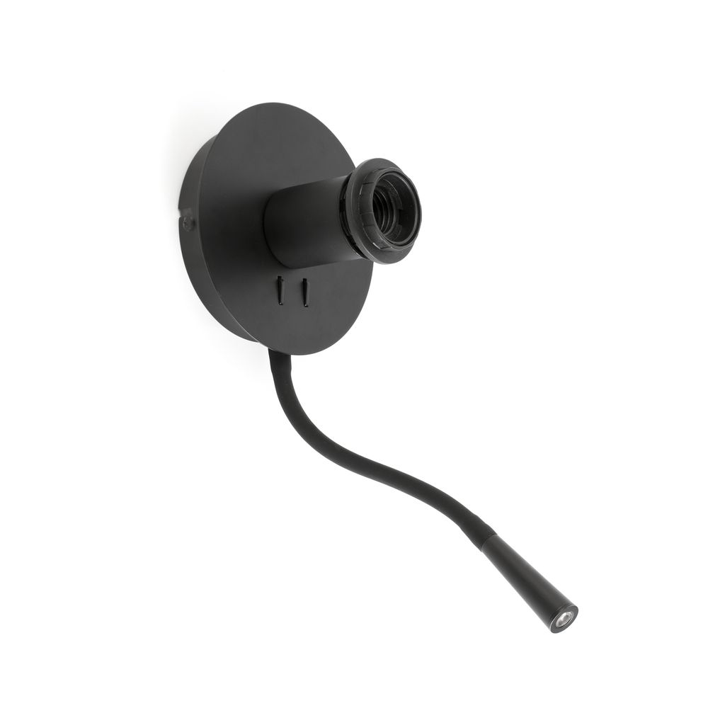 Vergrootglas LED leeswandlamp zwart