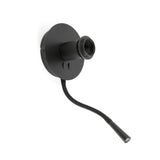 Vergrootglas LED leeswandlamp zwart