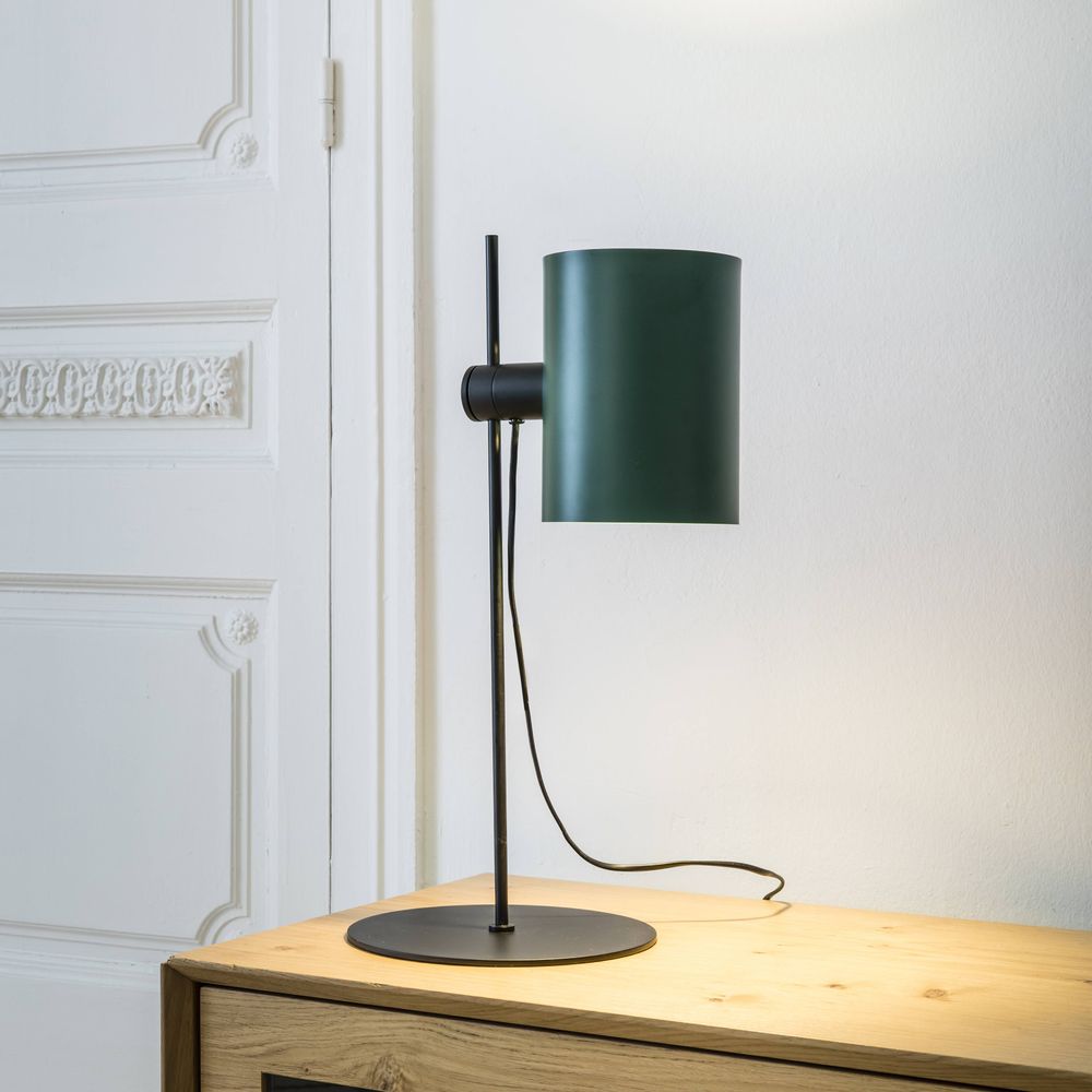 Een vergrootglaslamp (zonder paraplu) zwart