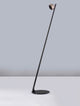 Lusa LED Stehlampe 3000K Champagner, Schwarz auf einem neutralen Hintergrund, modernes Design