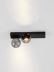 Lusa LED Wandleuchte 2-flammig 3000K in minimalistischem Design mit zwei schwenkbaren Lichtköpfen.