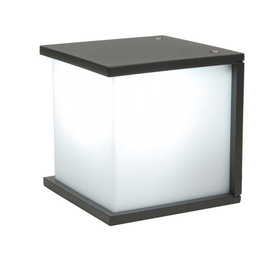 Lutec aplique exterior Box Cube IP54 antracita