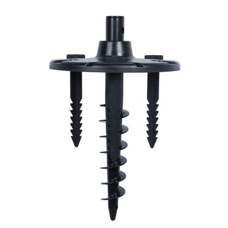 Lutec Kunststofferdspiess Schwarz Länge 44,9cm - schwarzer Erdspiess mit Schraubmechanismus für stabilen Halt.
