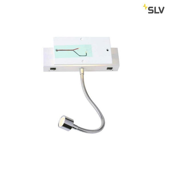 MANA LED wall light spot 200 3000K white/chrome with swivelling LED spotlight for individual lighting.